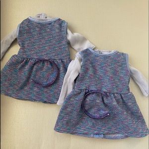 American Girl Purple Sparkle Outfit